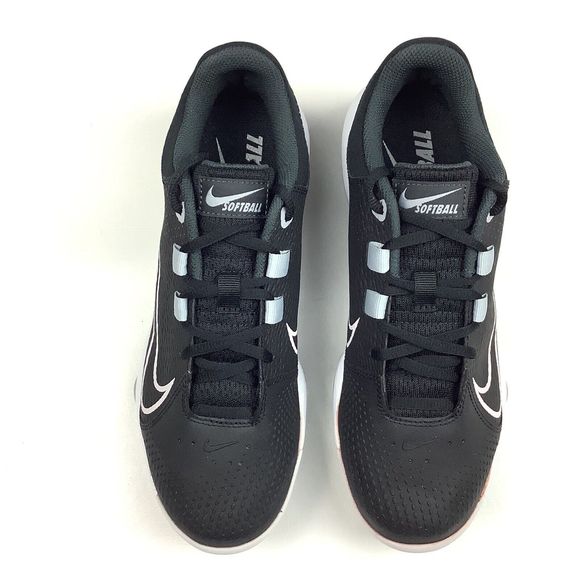 Nike HyperDiamond 4 Softball Cleats Shoes Black White Toe Drag Women's 9 - Picture 1 of 10